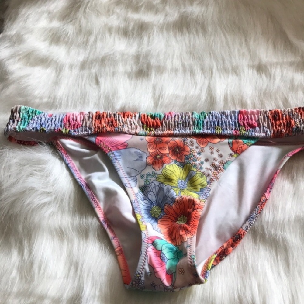 Victoria’s Secret Ruched Floral Bikini Bottom